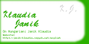 klaudia janik business card